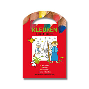 Kleurboek met handvat rood