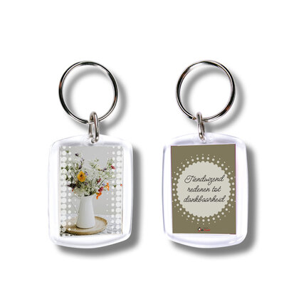 Sleutelhanger tienduizend redenen tot dankbaarheid